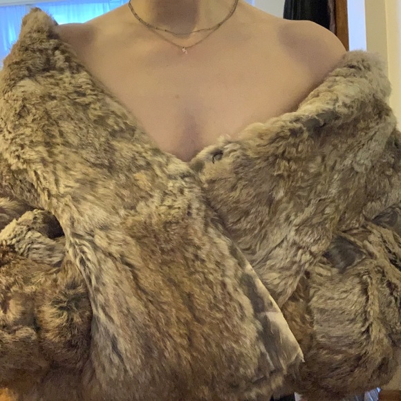 80s rabbit fur jacket - Picture 4 of 5